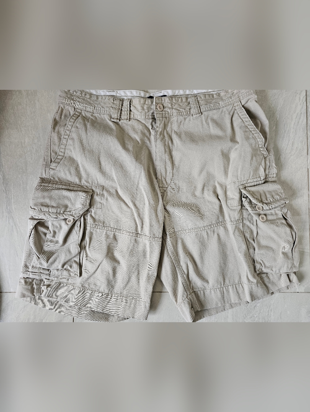 POLO RALPH LAUREN beige chino cotton cargo shorts